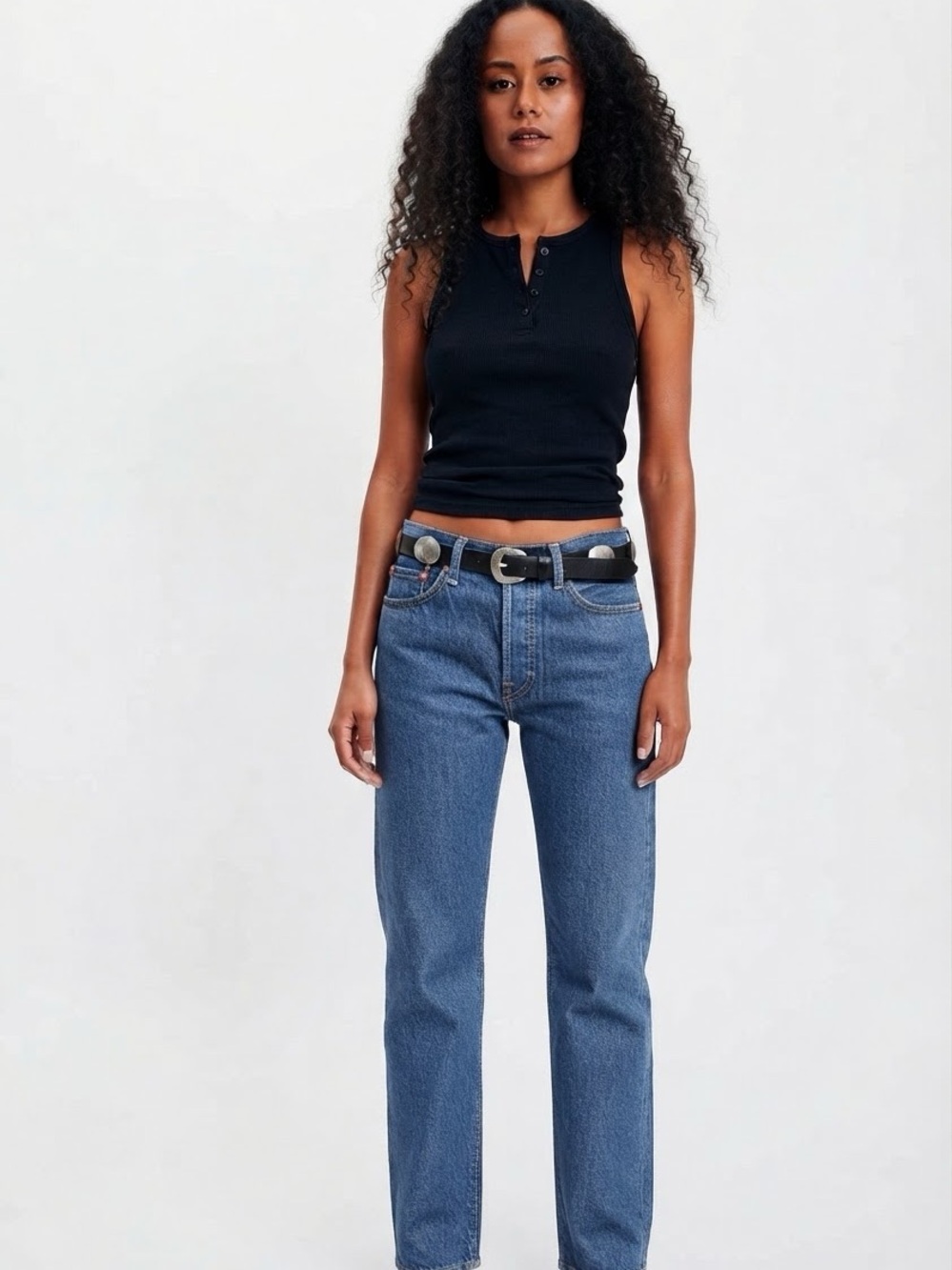 Levi's 501 Vintage 90s Classic Medium Blue Mid Rise Denim Jeans Size 28 x 30